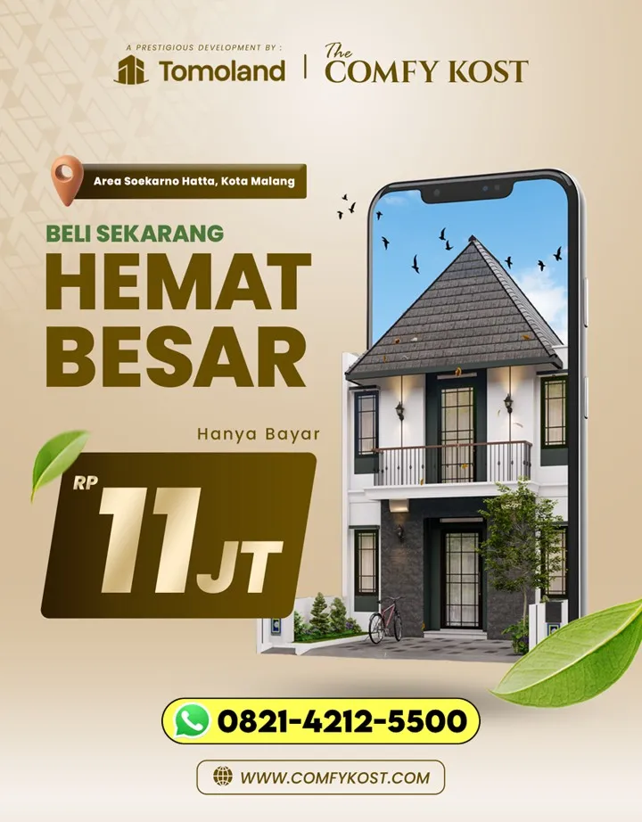 Rumah Dijual di Malang Dekat Kampus, Cocok untuk Keluarga & Investasi