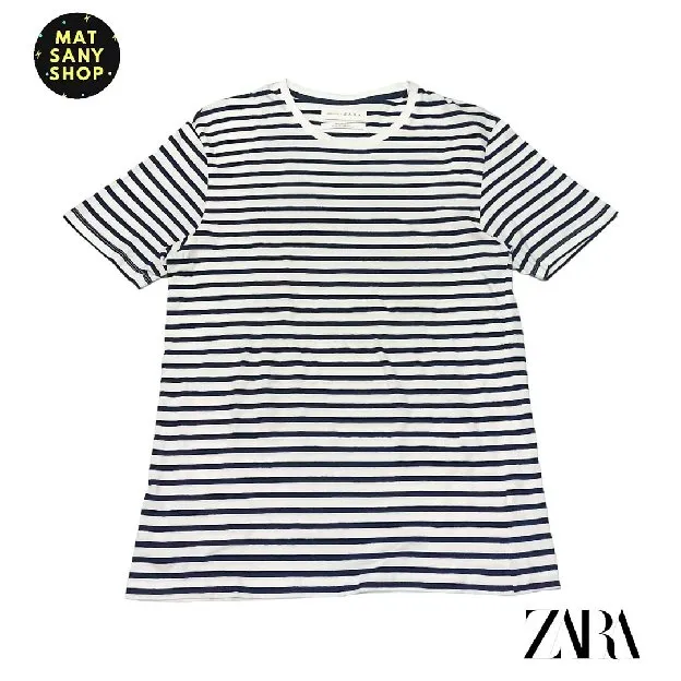 Kaos Tshirt Stripe Salur Garis Essentials Zara Bengal Line