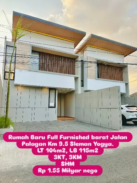 Dijual Rumah Baru Full Furnished dekat Pasar Rejodani Palagan Km 9.5 Sleman Yogya Gito Gati