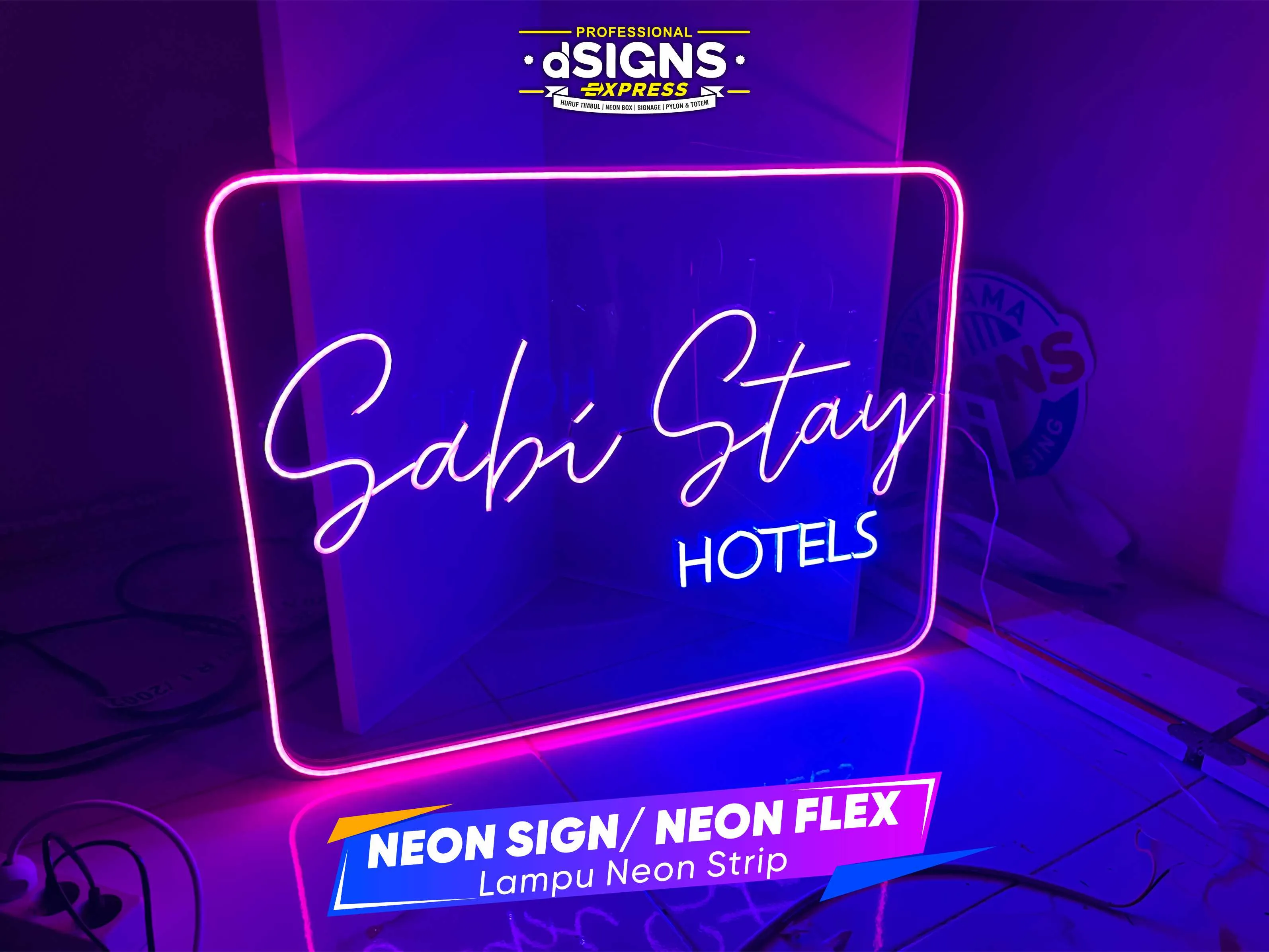 Akntor String. Sign Neon Flex - Neon Sign - Neon Box Akrilik, Kantor & Industri ...