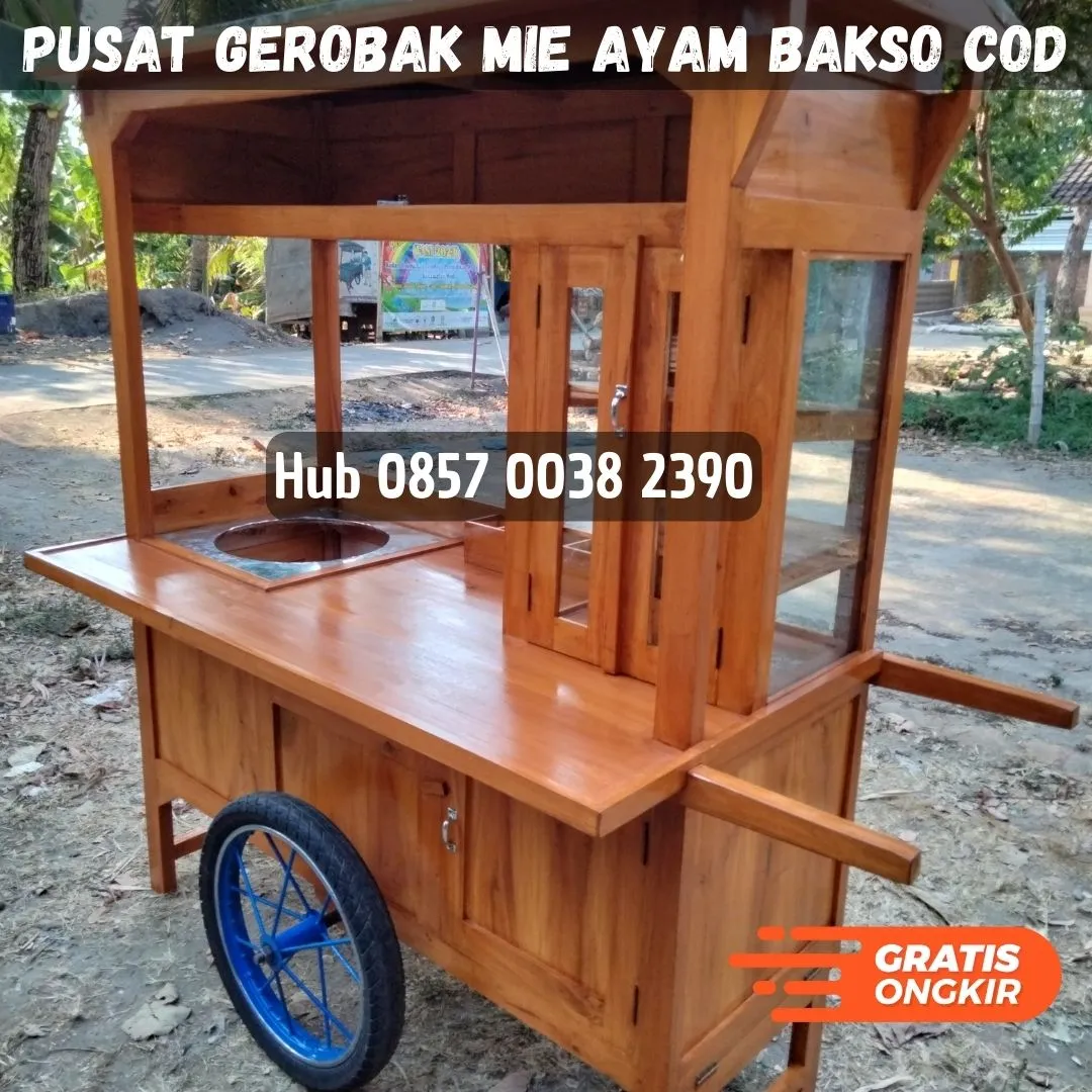 Grosir Rombong gerobak mie ayam jati Kec Kromengan Malang Bayar COD Free Ongkir