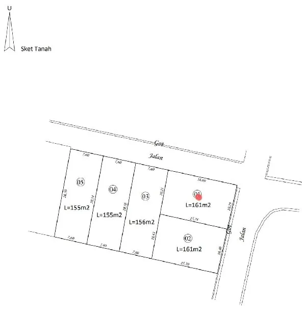 Dijual 1,56 are, Jl. Salya Setiaki Dangin Puri Kauh Denpasar