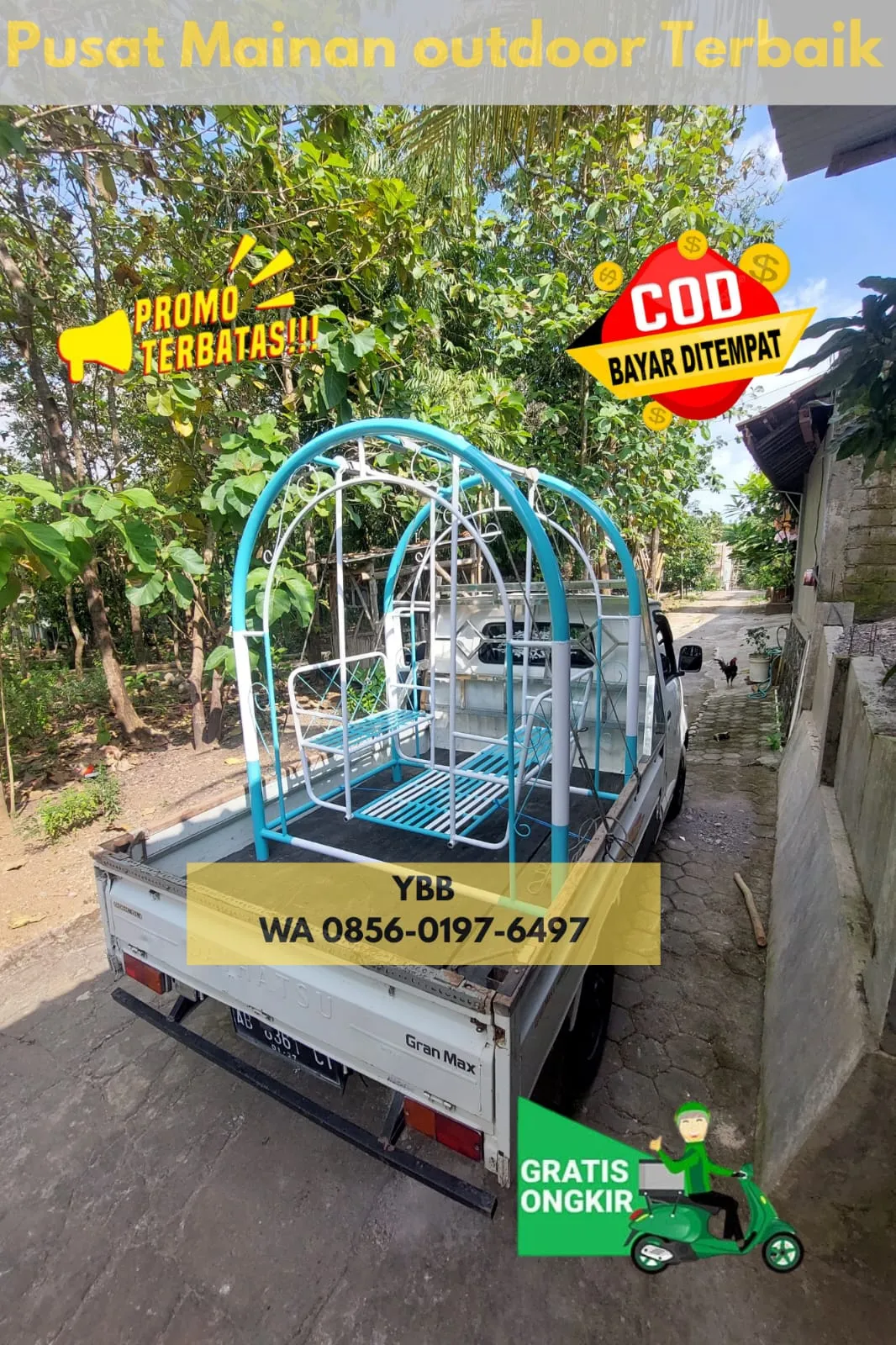 SHERLOK SAJA KAMI ANTAR Ayunan Besi Playground Anak Aman untuk Taman Bermain Desa Bunut Kec Widang Tuban