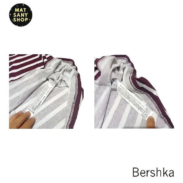 Kaos Tshirt Stripe Strip Salur Garis Essentials Bershka Vintage Casual