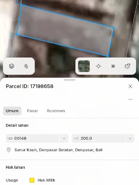 Dijual 2 are, Jl. Danau Tempe I Sanur Kauh Bypass Ngurah Rai Denpasar