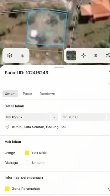 Dijual 3 are, Jl. Mundeh Gubug Sari Barat SMPN 5 Kutuh Kuta Selatan