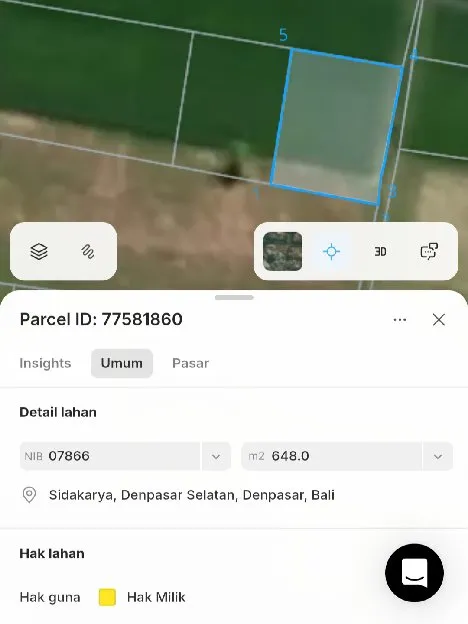 Dijual 23,5 are, Jl. Tukad Balian Gg. Bule Sidakarya Renon Denpasar