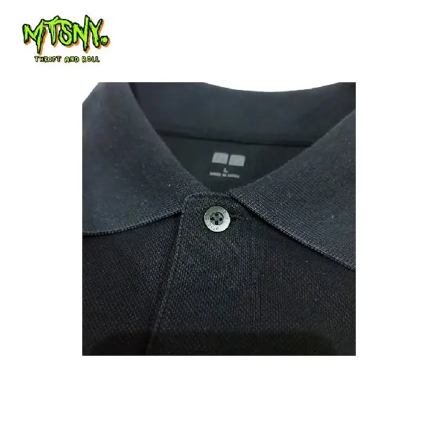 Kemeja Kaos Kerah Polo Shirt Uniqlo Basic Polos Hitam