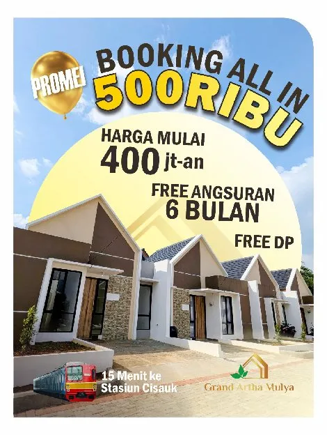 RUMAH READY SIAP HUNI CLUSTER 2 LANTAI DEKAT STASIUN SERPONG DAN TOL RAWABUNTU TANGERANG SELATAN