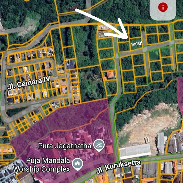 Dijual 4,9 are, Jl. Kurusetra Samping Puja Mandala Benoa Kuta Selatan