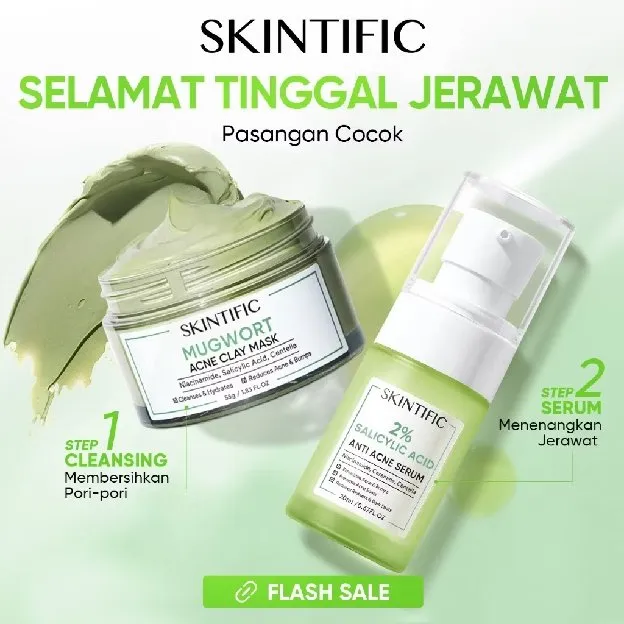 SKINTIFIC Acne Byebye Set - Salicylic Acid Anti Acne Serum 20gr 40gr - Salicylic Acid Acne Spot