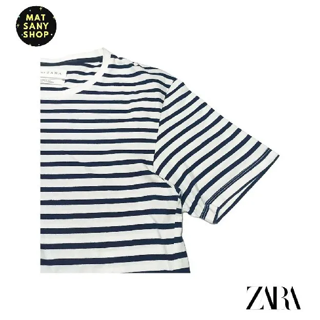 Kaos Tshirt Stripe Salur Garis Essentials Zara Bengal Line