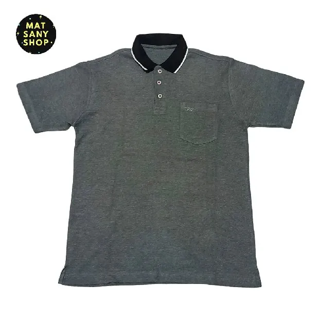 Kemeja Kaos Polo Shirt Polos Basic TRC Preloved Abu Abu