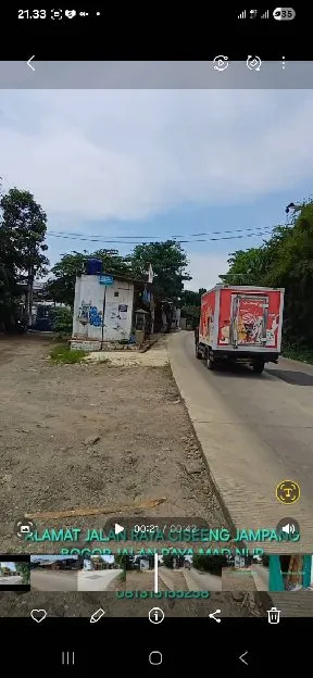 JUAL empat kios  4 TOKO RUKO RUMAH PINTU 106M SHM TEPI PINGGIR JALAN RAYA ASPAL CISEENG BOGOR CICIL