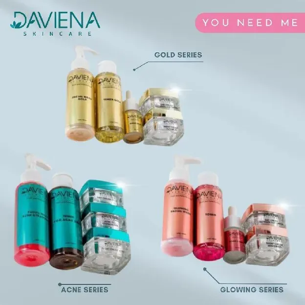 DAVIENA SKINCARE GLOWING SERIES - ACNE SERIES - GOLD SERIES