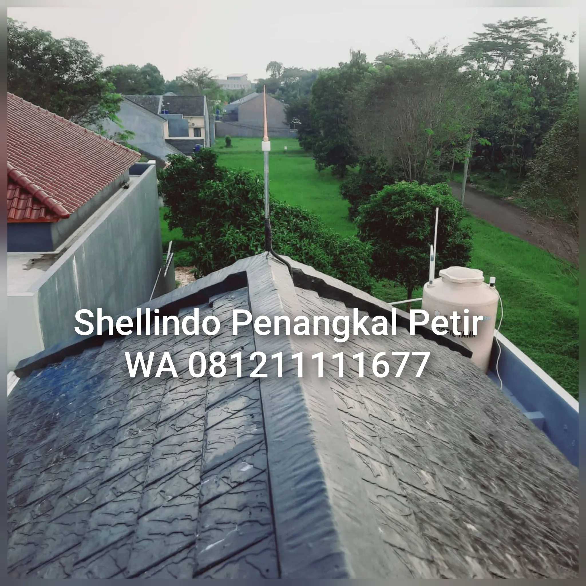 Residensial Rod 1m Grounding Pasang Penangkal Petir Lawanggintung