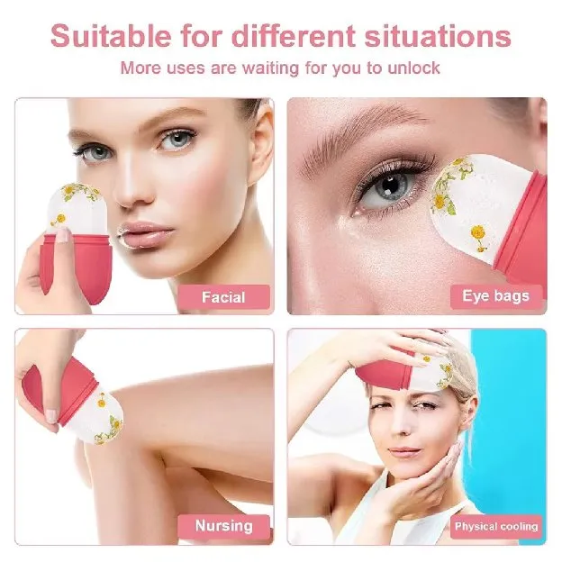 Ice Facial Massager dan Ice Facial Roller Wajah food grade untuk Kulit Lebih Kencang dan Kencang