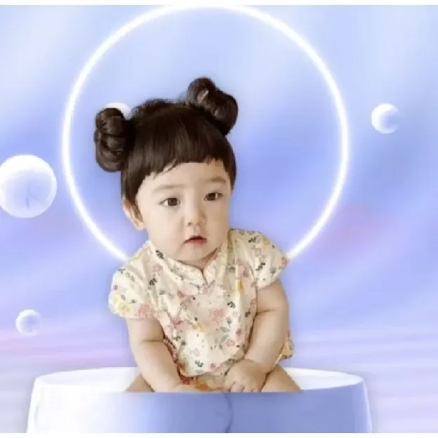 bandana poni Cepol,bando wig poni bayi anak rambut sintetis HD PREMIUM untuk anak anak