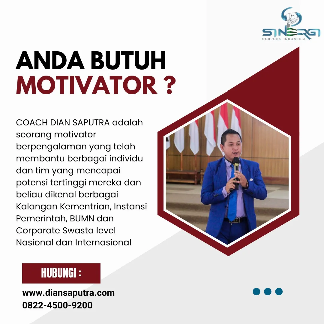 Jasa Training Motivasi Perusahaan Cilegon, Terpercaya & Solutif, Dian Saputra