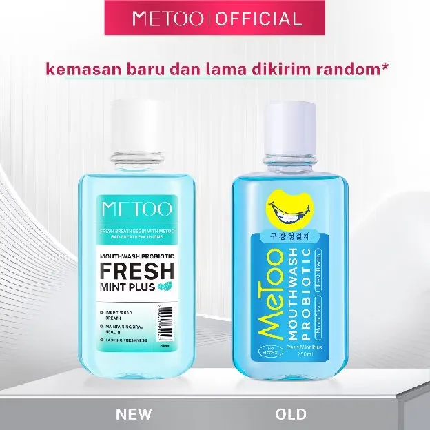 MeToo Mouthwash Fresh Mint 250ml nafas segar menghilangkan bau mulut kumur karang gigi