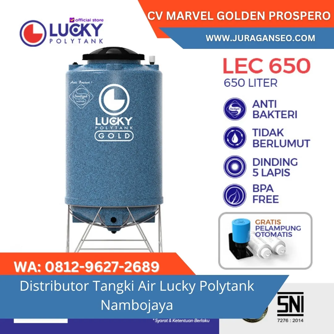 Distributor Tangki Air Lucky Polytank Nambojaya
