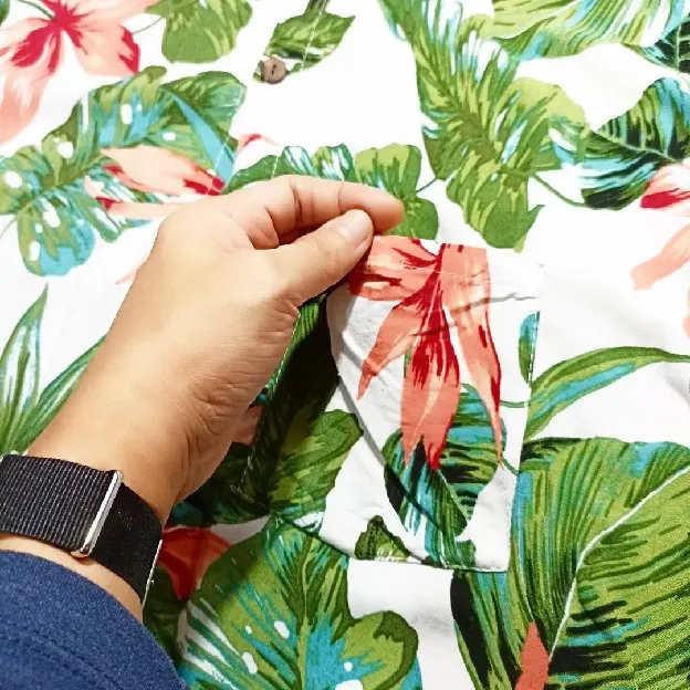 Kemeja Pantai Hawai Floral Grafis Musim Panas Vintage