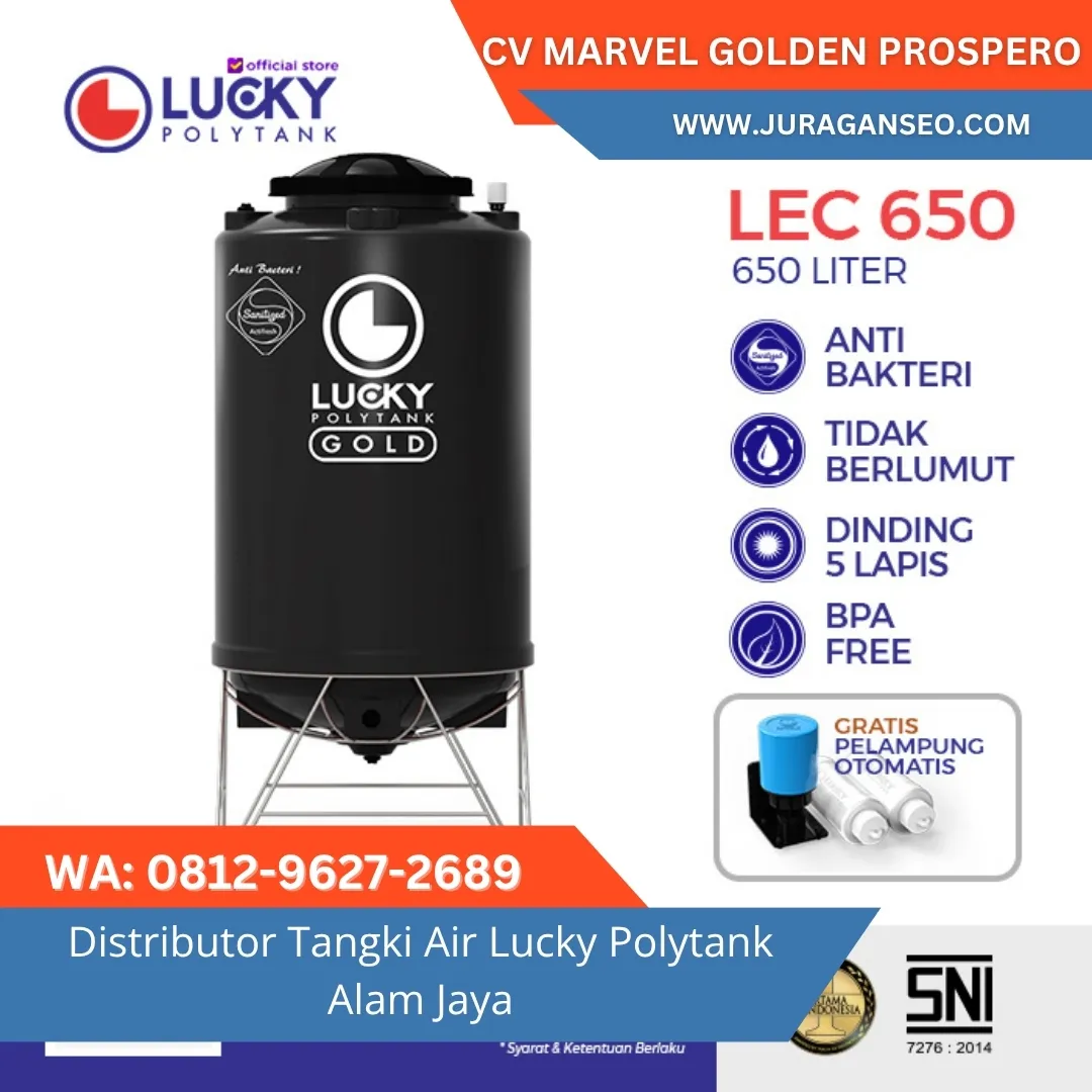 HARGA TERJANGKAU Distributor Tangki Air Lucky Polytank Alam Jaya