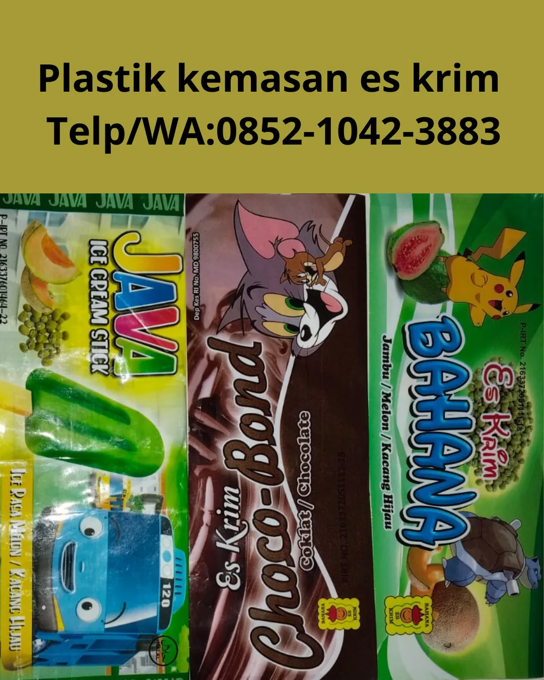 Buat Bungkus Plastik Kemasan Es Loly Rahma EsKrim