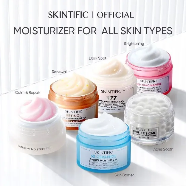 SKINTIFIC MOISTURIZER COLLECTION MSH Niacinamide Brightening Moisturizer Gel - 5X Ceramide Barrier