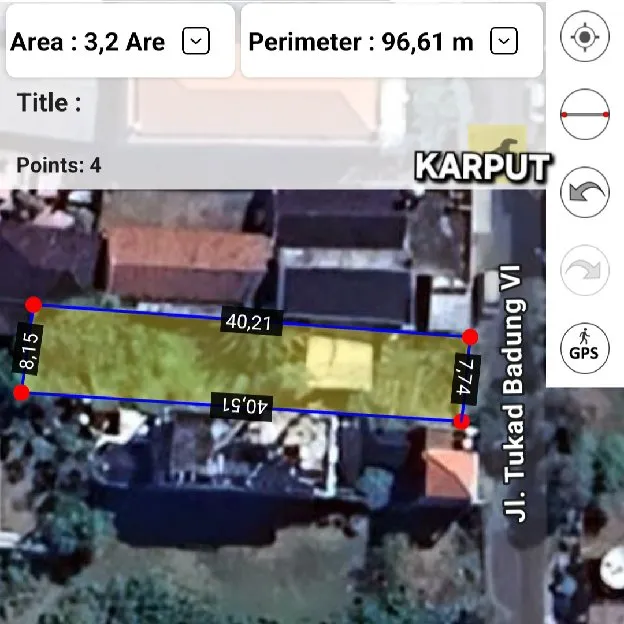 Dijual 3,2 are, Jl. Tukad Badung VI Renon Denpasar