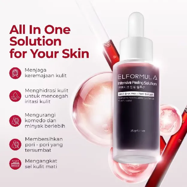 ELFORMULA Intensive Peeling Solution - Peeling Serum Dark Spot Glass Skin Eksfoliasi Wajah Mengangka