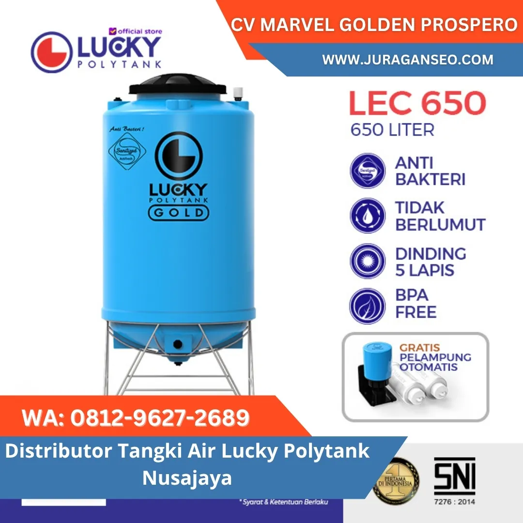 Distributor Tangki Air Lucky Polytank Nusajaya