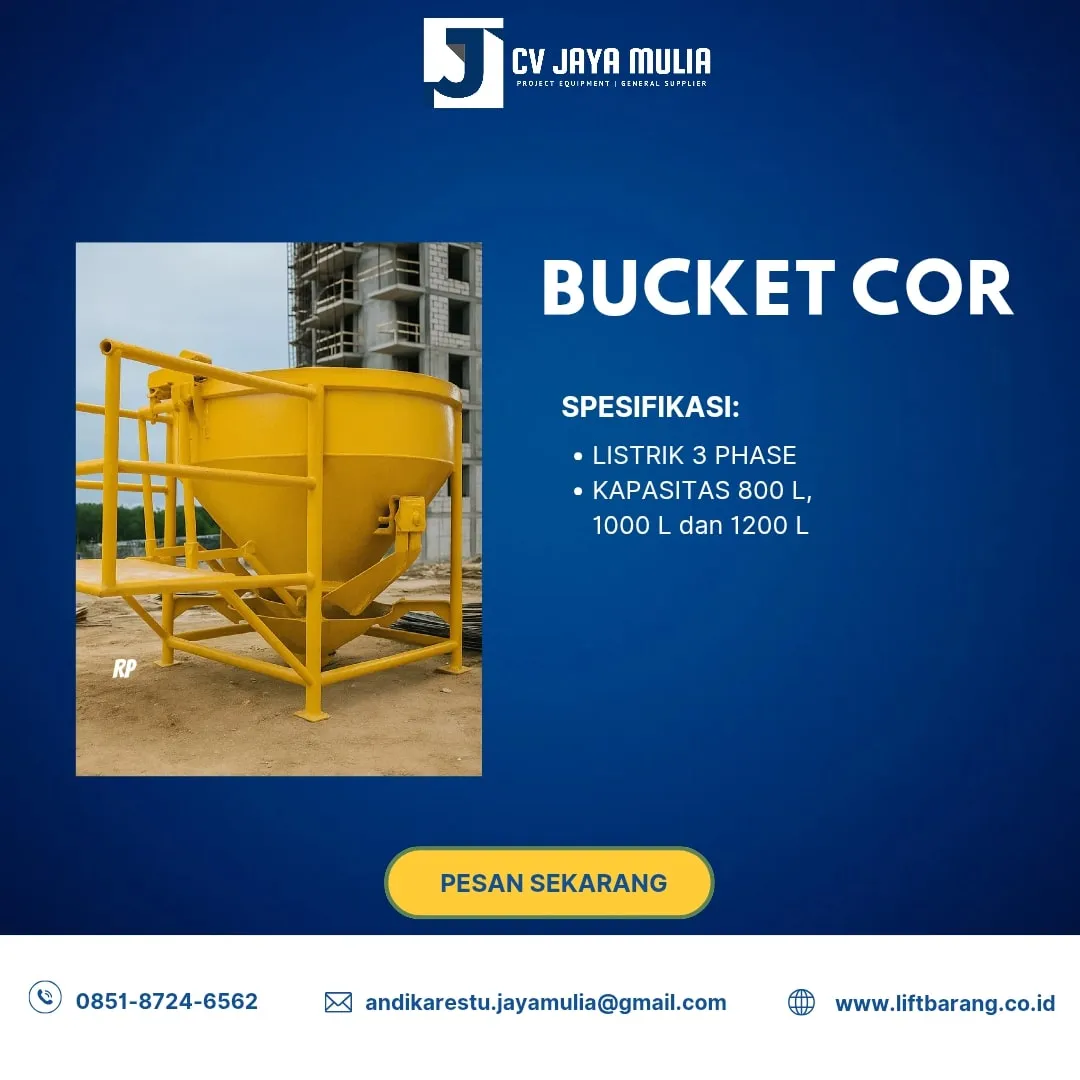 Sewa Bucket Cor Kediri Alat Cor 800 L 1000 L 1200 L