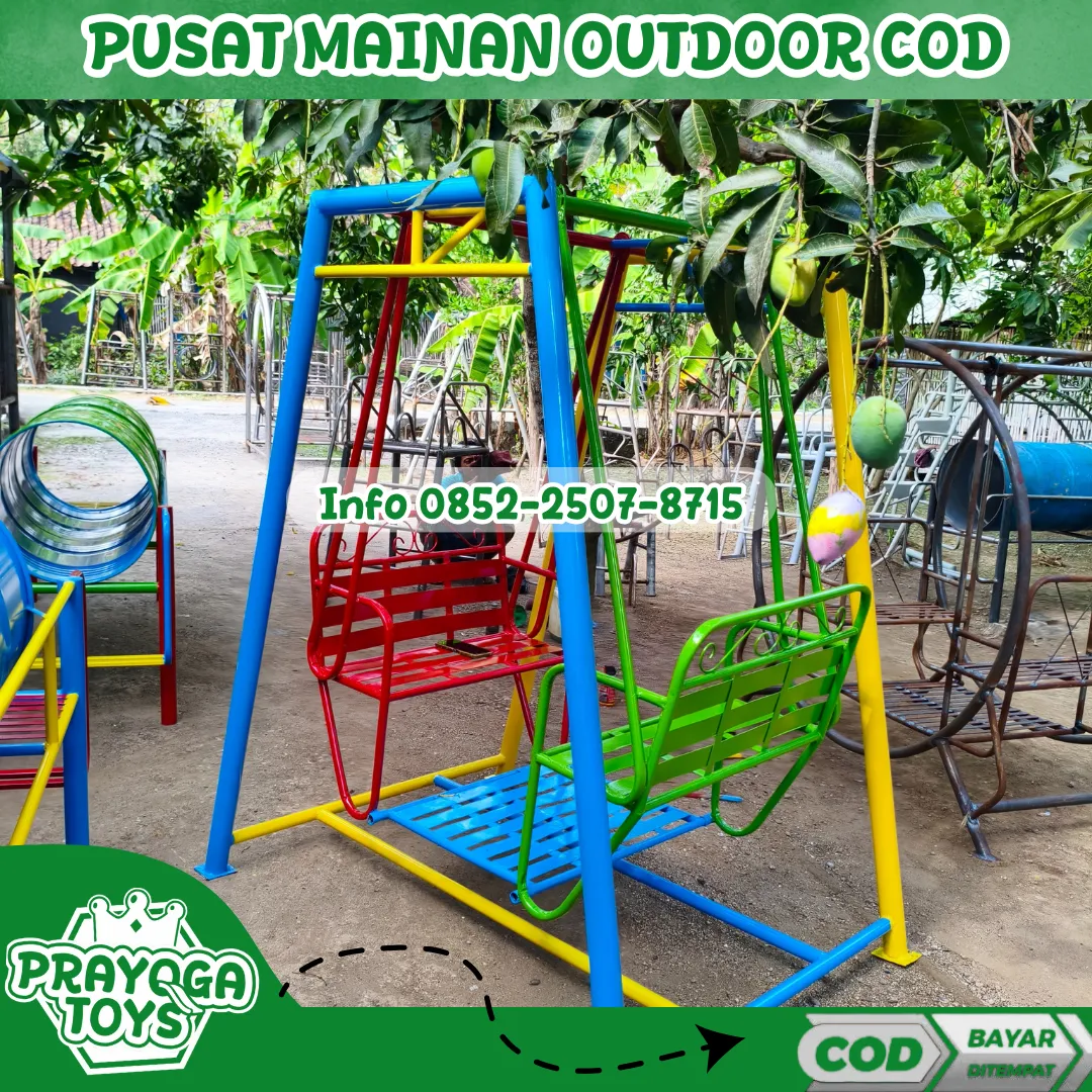 Gambar ayunan besi Sederhana Dan mainan playground Kec Kejayan Pasuruan