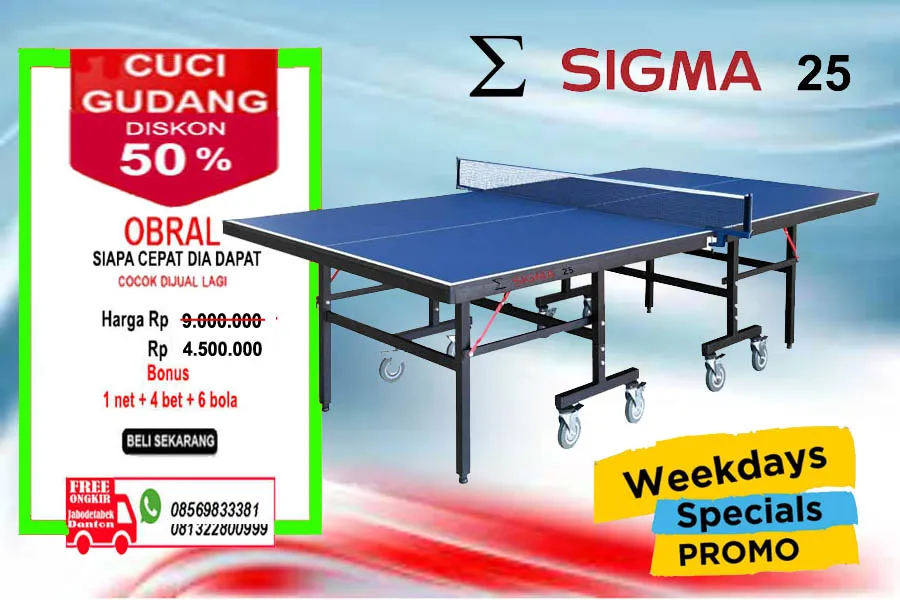 tenis meja pingpong merk sigma 25