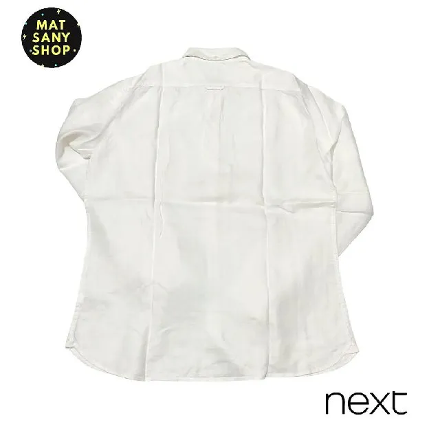 Kemeja Linen Lengan Panjang Putih Next Resort Wear Formal