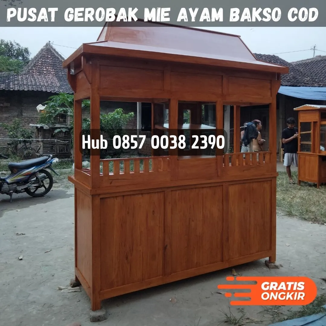 Pabrik Rombong gerobak mie ayam estetik Kec Kalipare Malang Bayar COD Free Ongkir