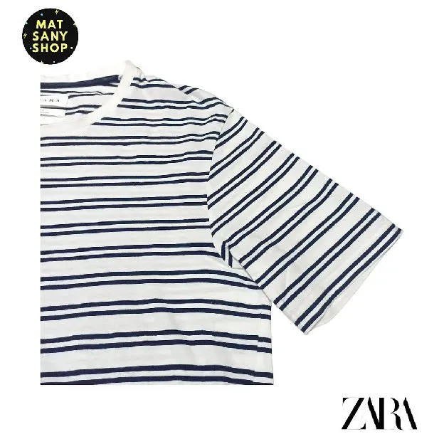 Kaos Tshirt Essentials Zara Stripe Stripes Strip Salur Garis