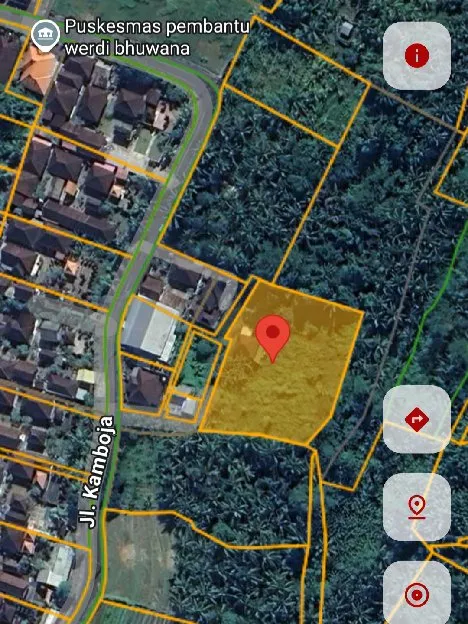Dijual 22,8 are, Jl. Kamboja Raya Denpasar Singaraja Werdibhuwana Mengwi Badung