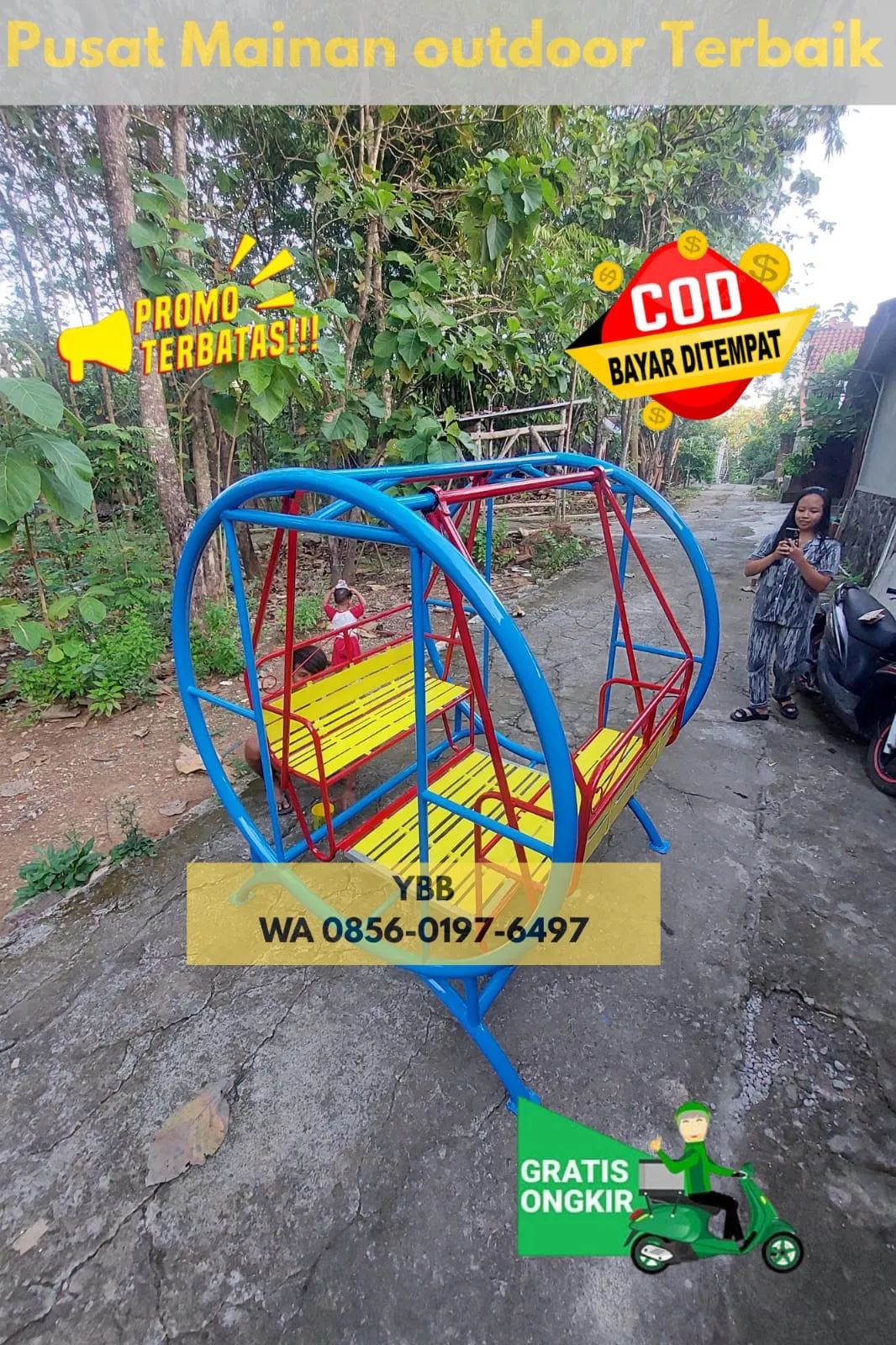 READY STOCK DAN BERGARANSI Playground Anak dan Ayunan Besi Model Baru Desa Jati Kec Soko Tuban