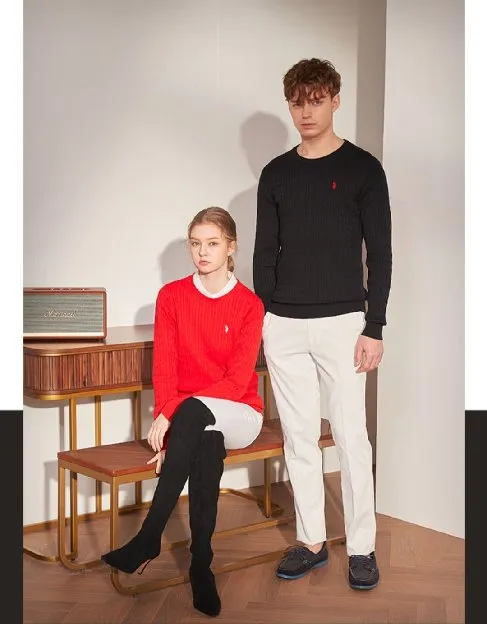 Cable Knitwear US Polo Assn colour Black Size L Preloved