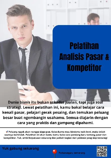 Riset pasar, tempat kursus Analisis pasar kompetitor Semarang