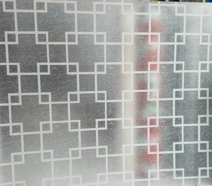 sticker sandblast kaca rumah cibubur