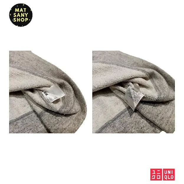 Sweater Crewneck Kasual Uniqlo Basic Abu Abu Sweatshirt