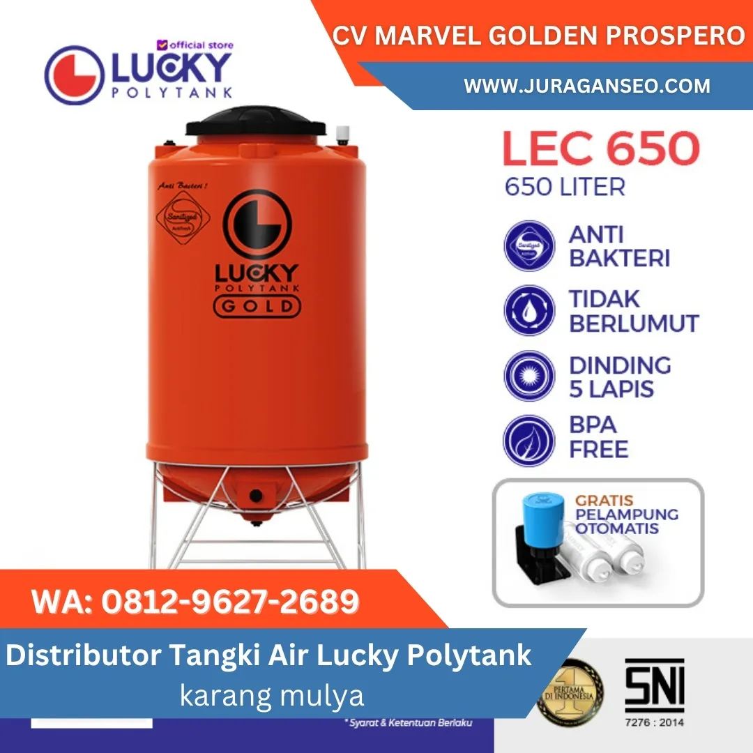 Distributor Tangki Air Lucky Polytank Parung Jaya