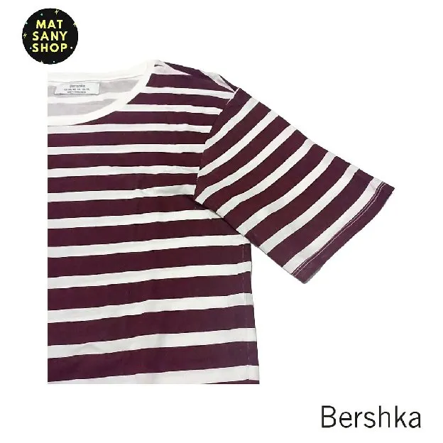 Kaos Tshirt Stripe Strip Salur Garis Essentials Bershka Vintage Casual