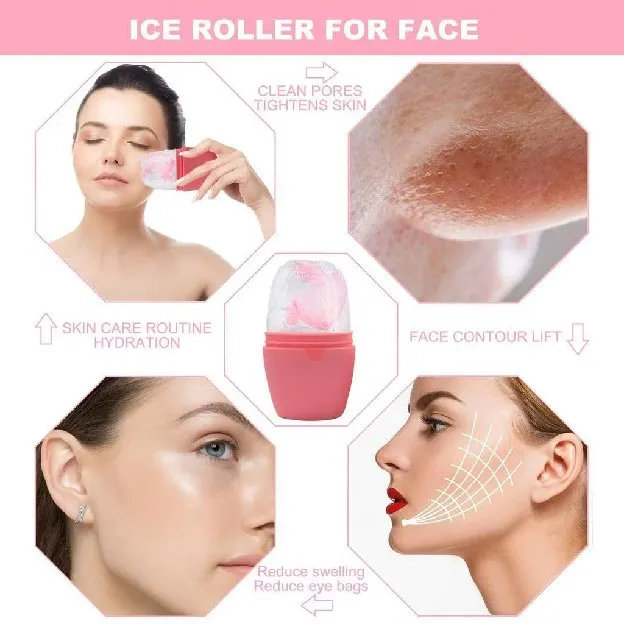 Ice Facial Massager dan Ice Facial Roller Wajah food grade untuk Kulit Lebih Kencang dan Kencang