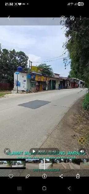 JUAL empat kios  4 TOKO RUKO RUMAH PINTU 106M SHM TEPI PINGGIR JALAN RAYA ASPAL CISEENG BOGOR CICIL