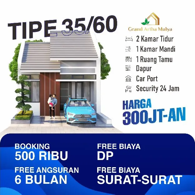DI JUAL RUMAH BARU 1 LANTAI DEKAT STASIUN CISAUK DAN TOL SERBARAJA BSD GRAND ARTHA MULYA