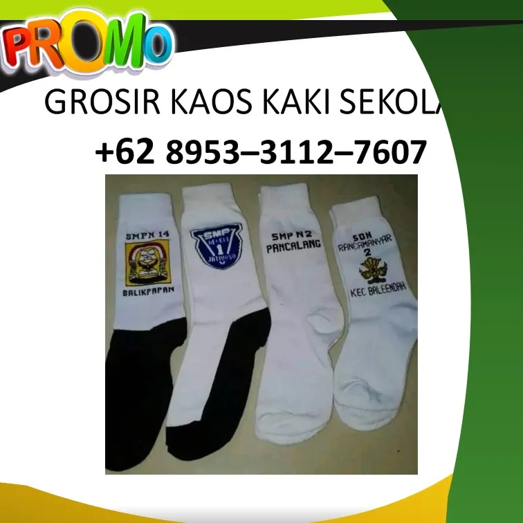Kaos Kaki Bordir Harga Nego Kaos Kaki Logo Sekolah untuk MTs Hulu Sungai Selatan Kalimantan Selatan